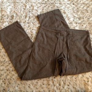 Prana hemp drawstring waist pants Heathered brown